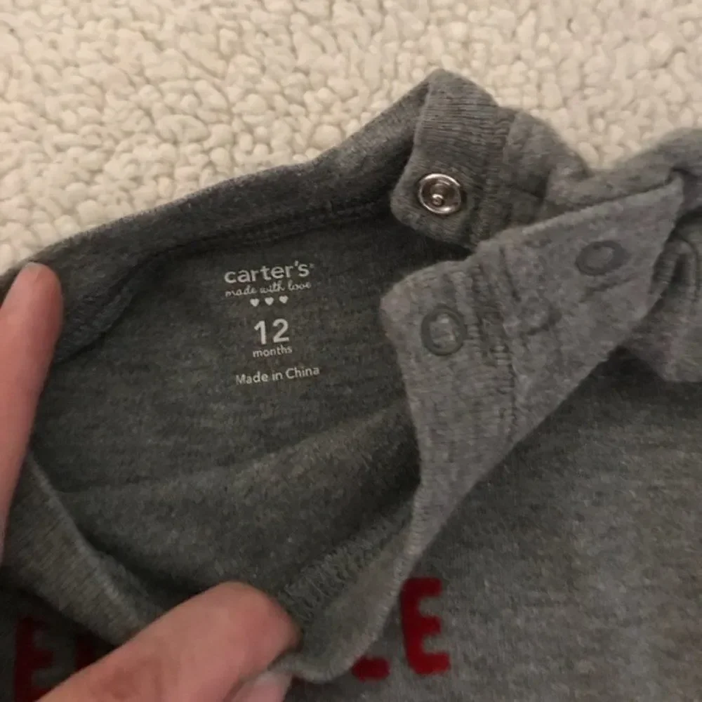 Carters size 12 months Most eligible bachelor gray one piece
